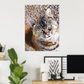 TABBY CAT POSTER (Thuiskantoor)