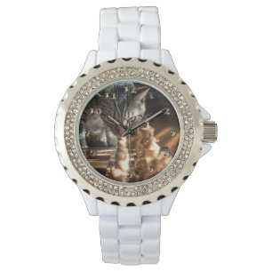Tabby Cat Pplay Chess Horloge