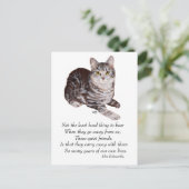Tabby Cat Rainbow Bridge Briefkaart (Staand voorkant)