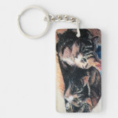 Tabby Cat Rectangle Sleutelhanger,  Sleutelhanger (Voorkant)