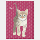 Tabby Cat Rectangular Magnet Magneet (Voorkant)