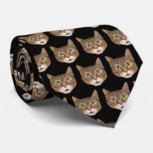 Tabby Cat Stropdas (Opgerold)