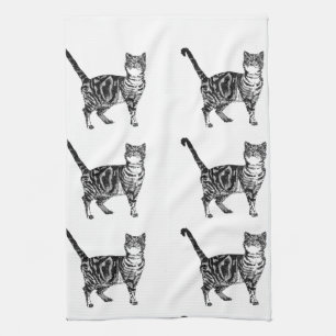 Tabby Cat Tea Towel Theedoek