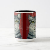 Tabby Cat Tweekleurige Koffiemok (Center)