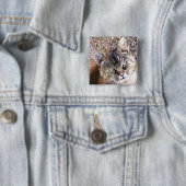 TABBY CAT VIERKANTE BUTTON 5,1 CM (In situ)