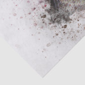 Tabby Cat Waterverf Tissuepapier (Detail)