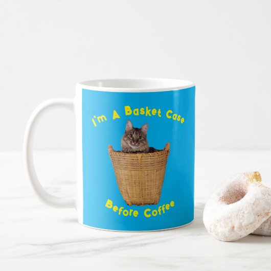 Tabby Cat zegt dat ik een mandje Hoesje voor koffi Koffiemok (Met donut)
