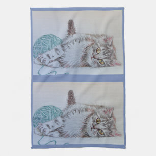 Tabby Cats Cute Cat Art Cuisine Tea Serviette