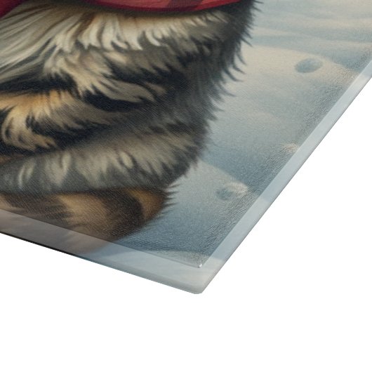 Tabby Cats in Preppy Winterkleding en Pet Winter Snijplank (Hoek)