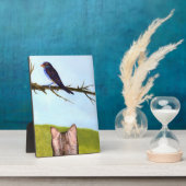 Tabby Cats Talk to Birds Fotoplaat (Zijkant)