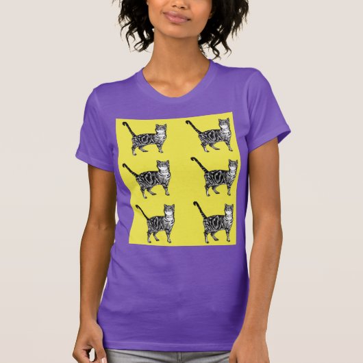 Tabby Chat chats adorables animaux rayés T-shirt (Devant)