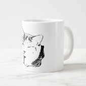 Tabby Chat noir & blanc Art Mug (Devant droit)