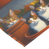 Tabby Chats En Pots Plantes, Nappes (Angle)