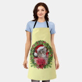 Tabby Christmas Wreath Apron Schort (Gedragen)