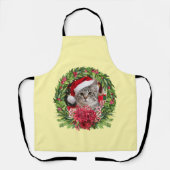 Tabby Christmas Wreath Apron Schort (Voorkant)