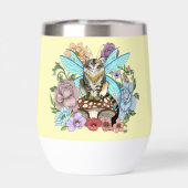 Tabby Fairy Cat Mushroom Floral (Arrière)