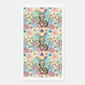 Tabby Fairy Kat paddenstoel Bloemen Servet (Voorkant)