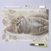 Tabby Floral Cat Kitten Tissuepapier (Craft)