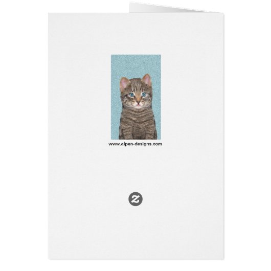 Tabby Gris Peinture Chat - Cute Original Art Chat (Dos)