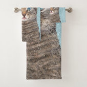 Tabby Gris Peinture Chat - Cute Original Art Chat (En situation)