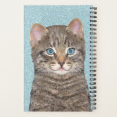 Tabby Gris Peinture Chat - Cute Original Art Chat (Dos)