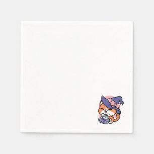Tabby Heksenbrouwsel – Cute Halloween Kattendesign Servet