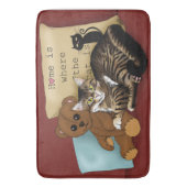 Tabby Home Bourgogne Kat Badmat (Voorkant Verticaal)