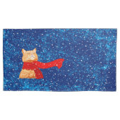 Tabby houdt van sneeuw kussensloop (Voorkant-Links)