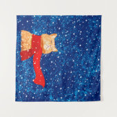 Tabby houdt van sneeuw wandkleed (Voorkant (horizontaal))