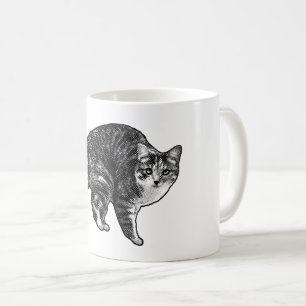 Tabby in sneeuwlicht gloed koffiemok