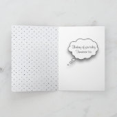 Tabby kat in doos voor het denken aan u kaart (Binnen)