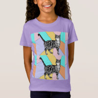 Tabby Kat katten schattige gestreepte huisdieren T
