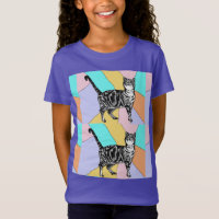 Tabby Kat katten schattige gestreepte huisdieren T