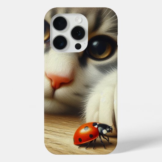Tabby kat met lieveheersbeestje Case-Mate iPhone case (Achterkant)