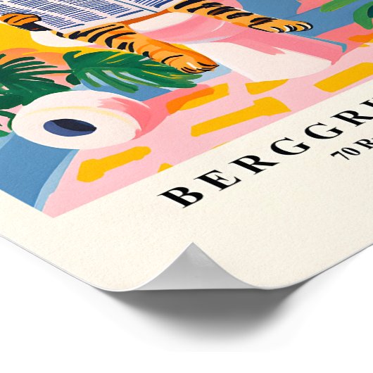 Tabby kat op een toilet, grappige badkamer muur ku poster (Hoek)