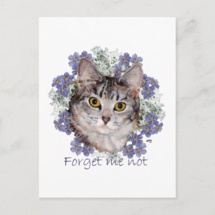 Tabby Kat Vergeet Me Niet Briefkaart