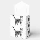 Tabby Kat Zwart Verjaardagsfeestje Cake Favor Box Bedankdoosjes (Geopend)