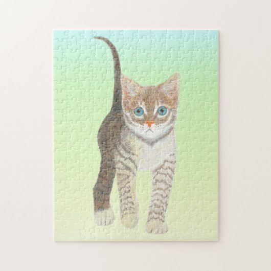 Tabby Kitten 11x14 Puzzle Legpuzzel (Verticaal)