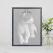 Tabby Kitten Briefhoofd Ontwerp (Staand voorkant)