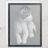 Tabby Kitten Briefhoofd Ontwerp (Voorkant / Achterkant)