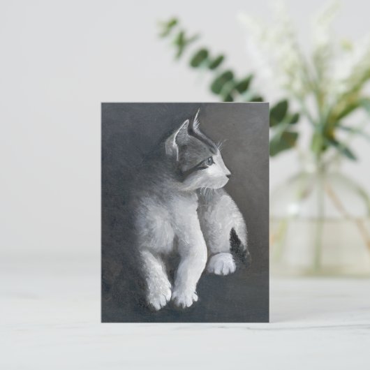 Tabby Kitten briefkaart (Staand voorkant)
