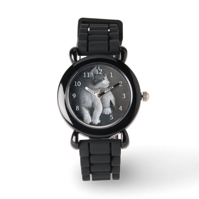Tabby Kitten Horloge (Voorkant)