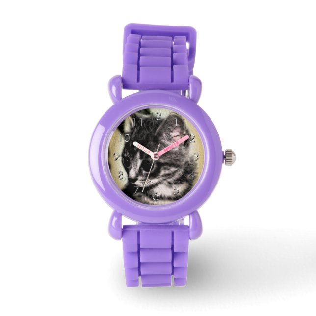 Tabby Kitten Horloge (Voorkant)