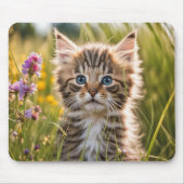 Tabby kitten in land weide muismat (Voorkant)