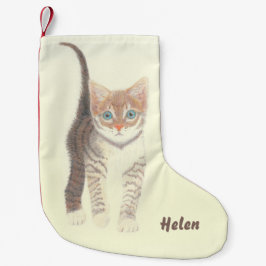 Tabby Kitten Kleine Kerstsok