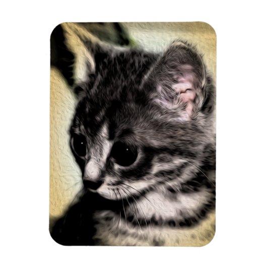 Tabby Kitten Magneet (Verticaal)