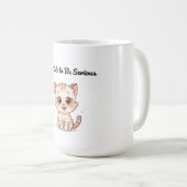 Tabby Kitten Mug – Cute Cartoon (Devant droit)