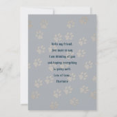 Tabby Kitten Penser à votre carte de message (Dos)