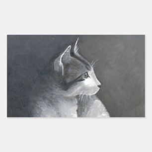 Tabby Kitten Rechthoekige Sticker