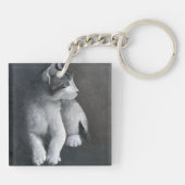Tabby Kitten Sleutelhanger (Achterkant)